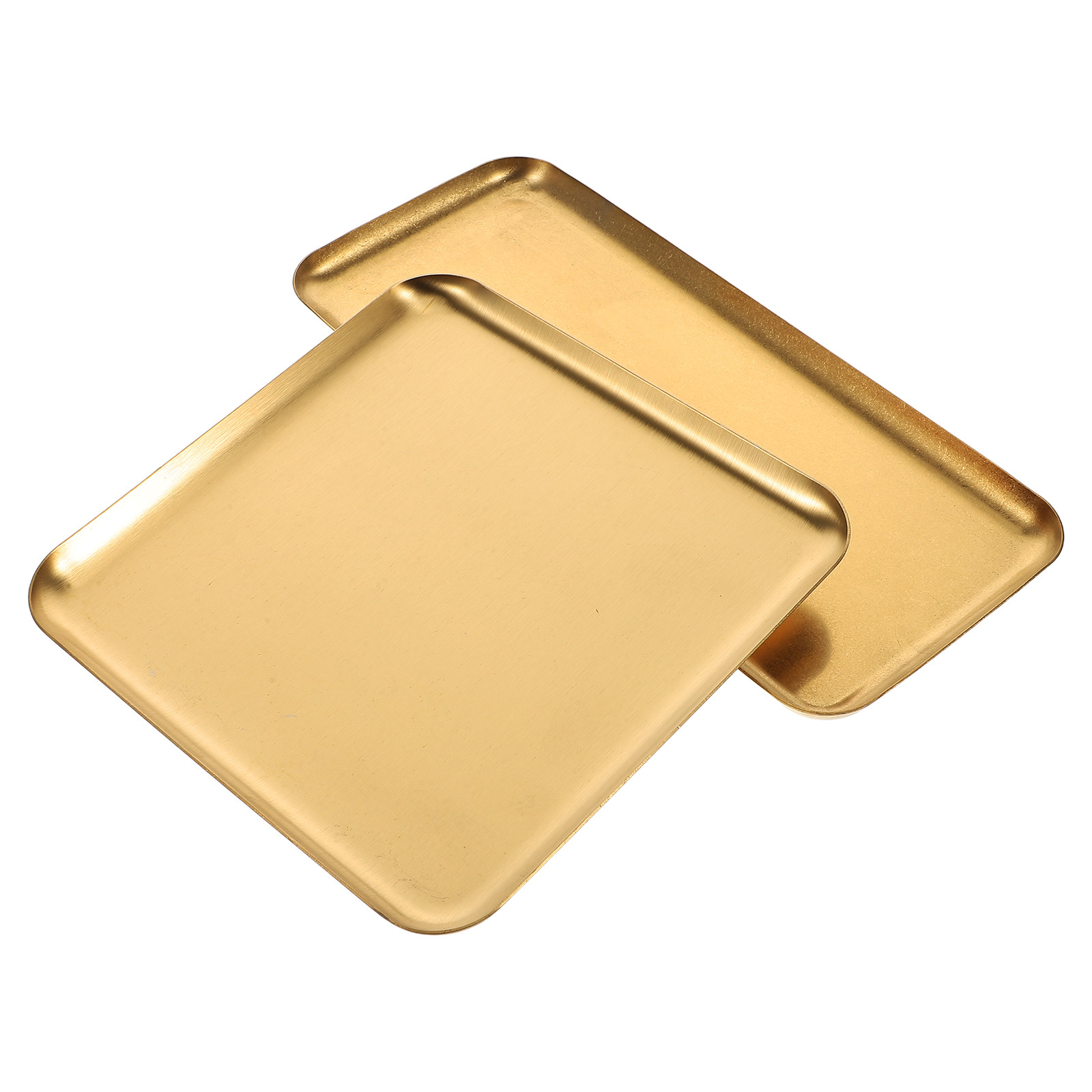 Food Platter Snacks - 2Pcs Elegant Vintage Gold Stainless Steel
