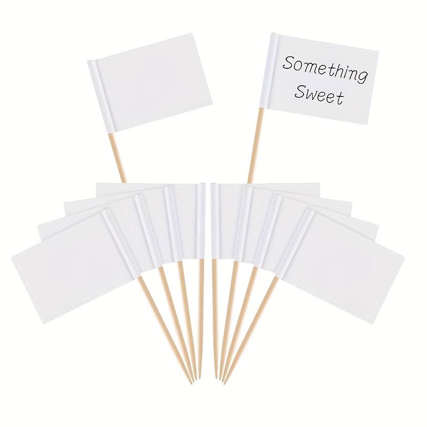 Food & Snacks Coloring Book Bold & Easy - 100 blank toothpick flags, cheese markers,