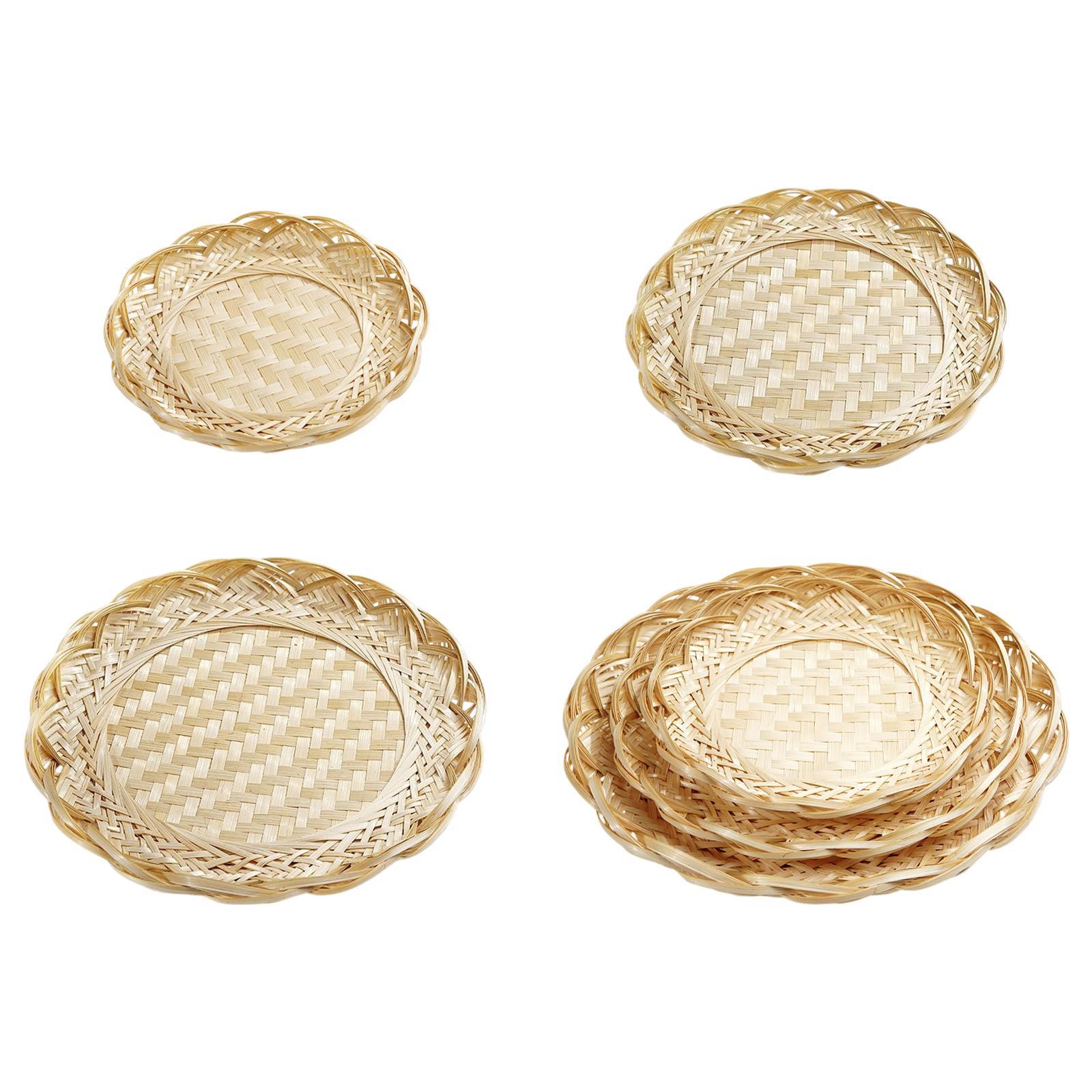 Bamboo Basket Tray Food Storag - đánh giá và giá Food Platter Snacks