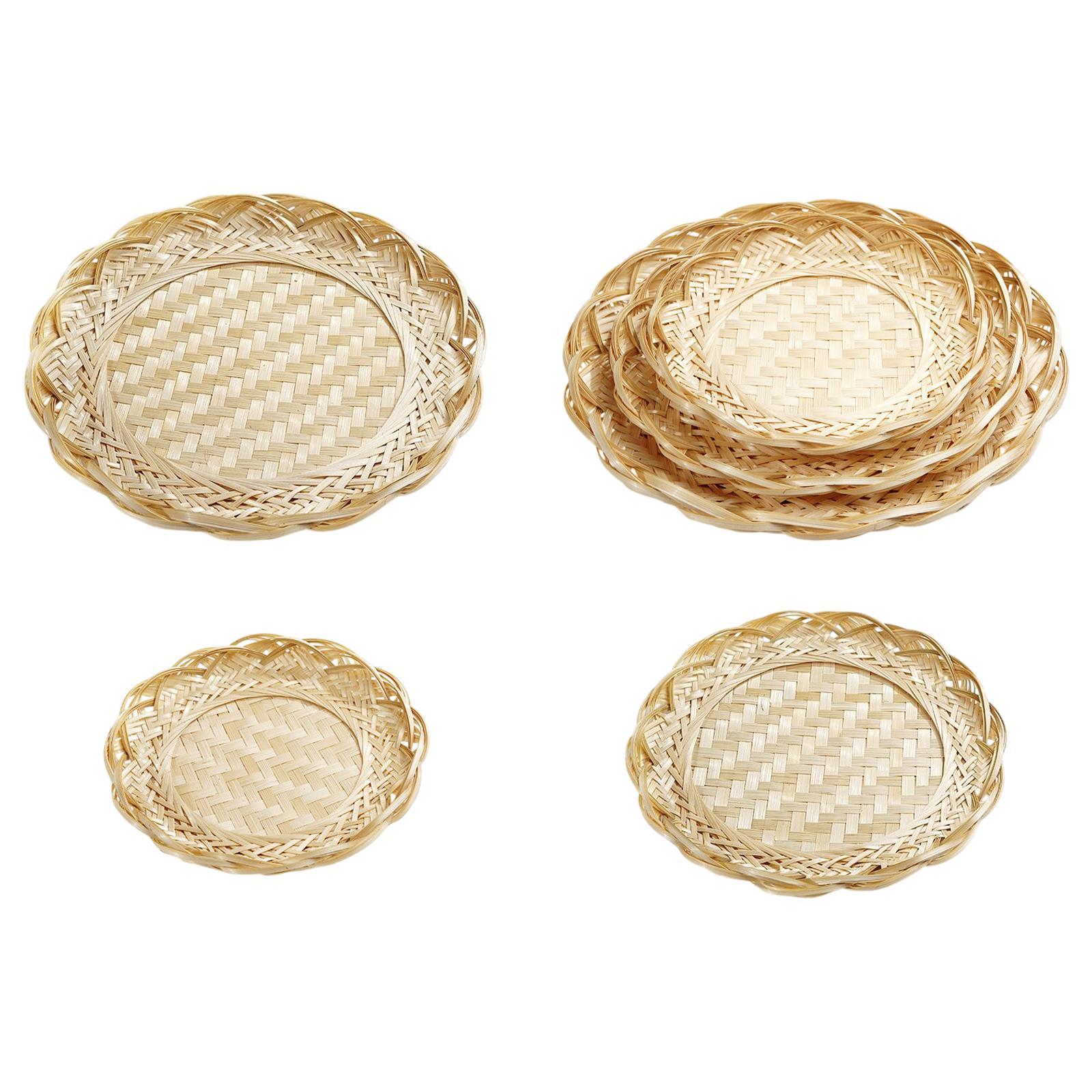 Bamboo Basket Tray Food Storag - đánh giá và giá Food Platter Snacks