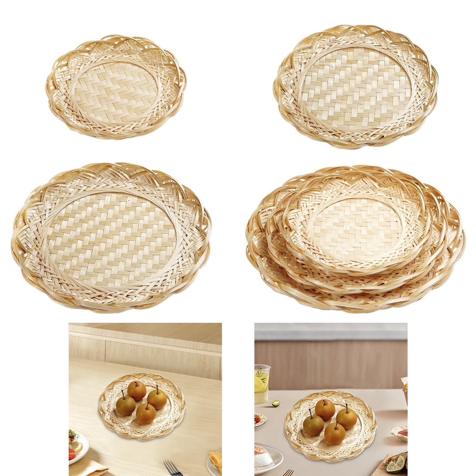 Bamboo Basket Tray Food Storag - đánh giá và giá Food Platter Snacks