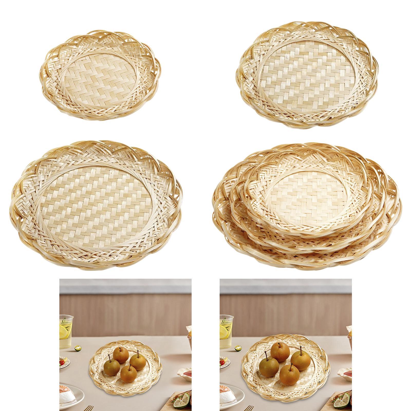 Bamboo Basket Tray Food Storag - đánh giá và giá Food Platter Snacks
