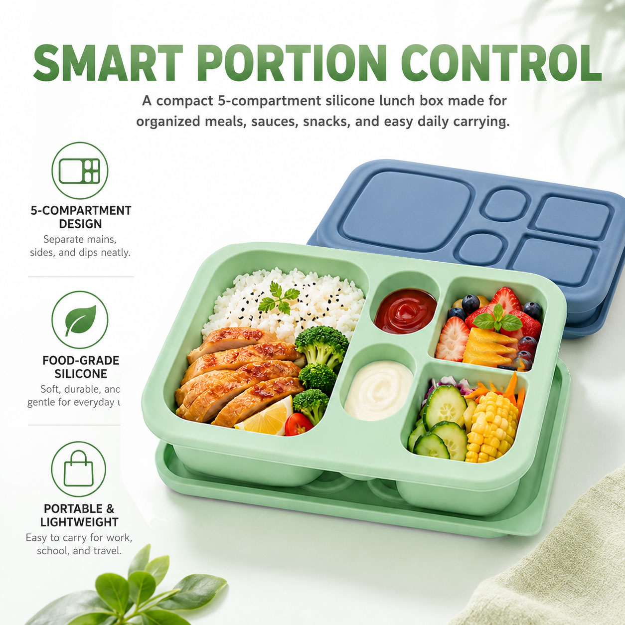 Portable Silicone Bento Lunch  - đánh giá và giá Food Snacks For 1 Year Old