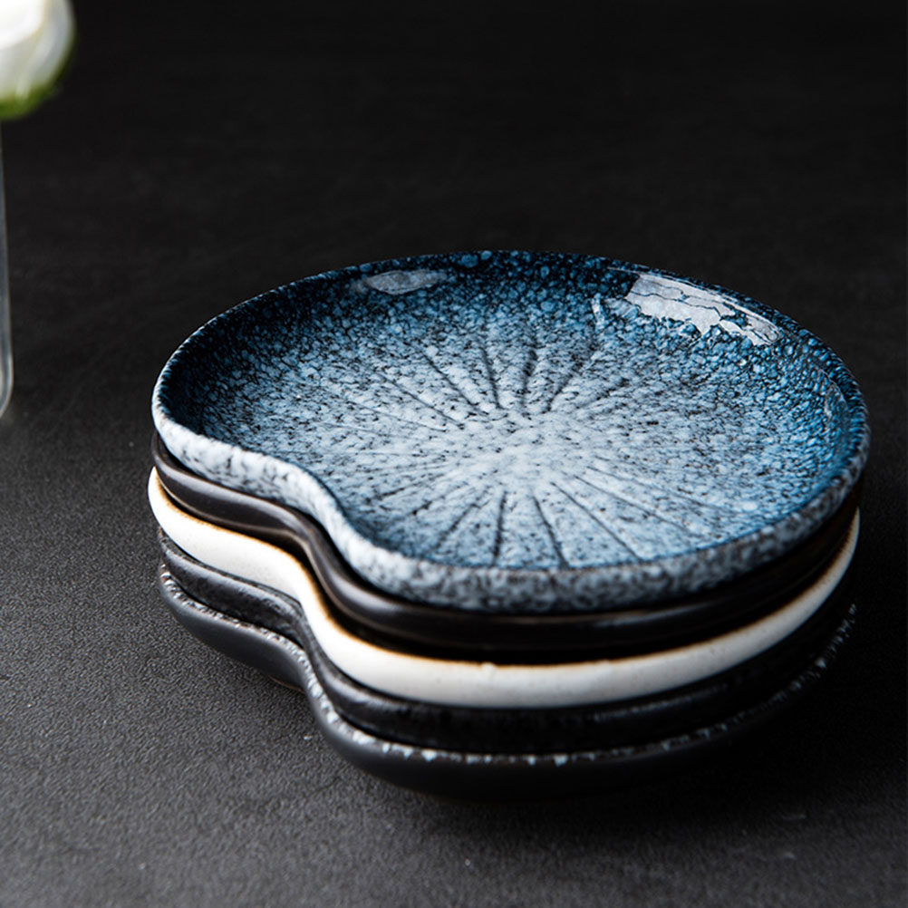 Ceramic Serving Plate Dark Bro - đánh giá và giá Food Snacks Restaurant