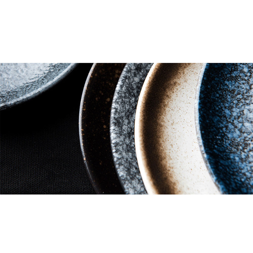 Ceramic Serving Plate Dark Bro - đánh giá và giá Food Snacks Restaurant