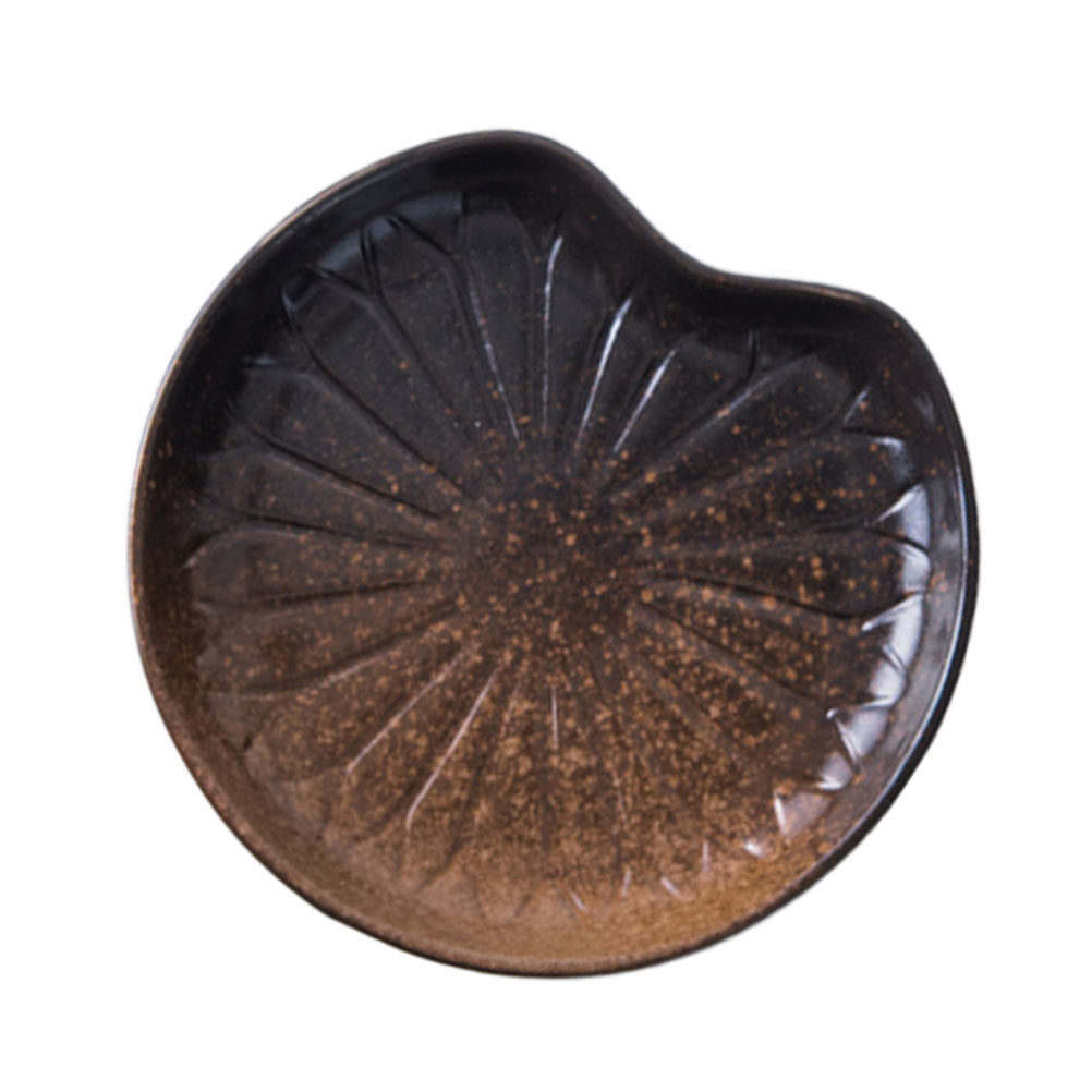 Ceramic Serving Plate Dark Bro - đánh giá và giá Food Snacks Restaurant