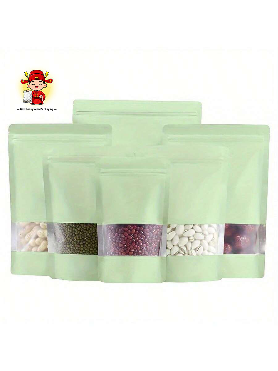 50/100Pcs Green Stand Up Food  - đánh giá và giá Food Snacks That Are Green