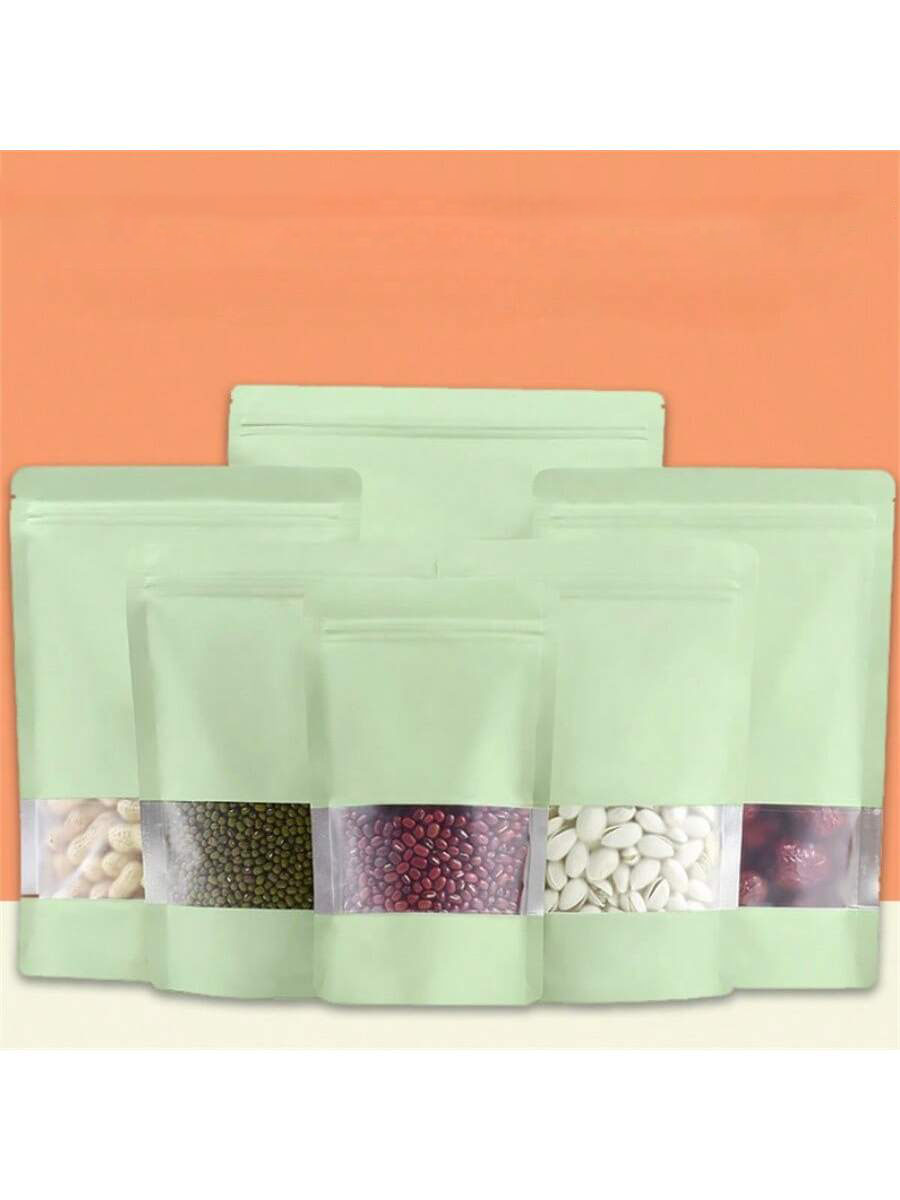 50/100Pcs Green Stand Up Food  - đánh giá và giá Food Snacks That Are Green