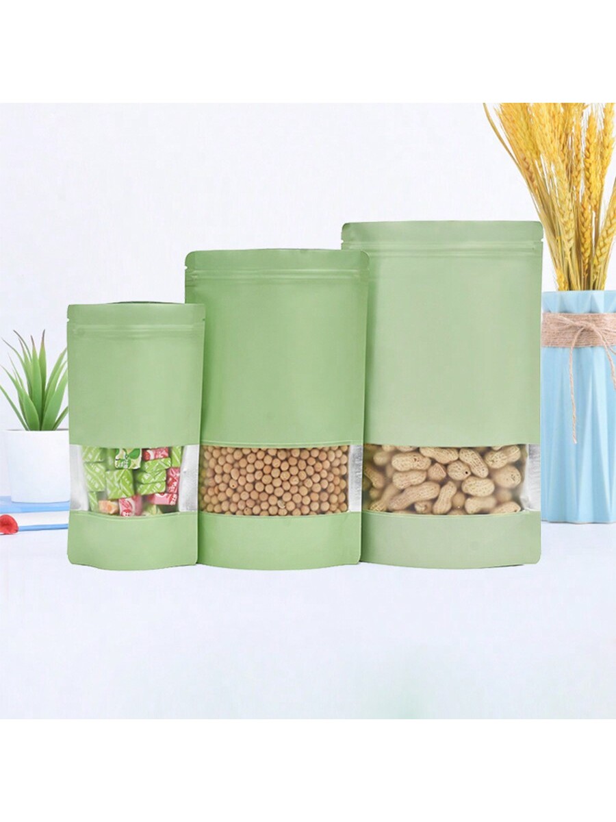 50/100Pcs Green Stand Up Food  - đánh giá và giá Food Snacks That Are Green