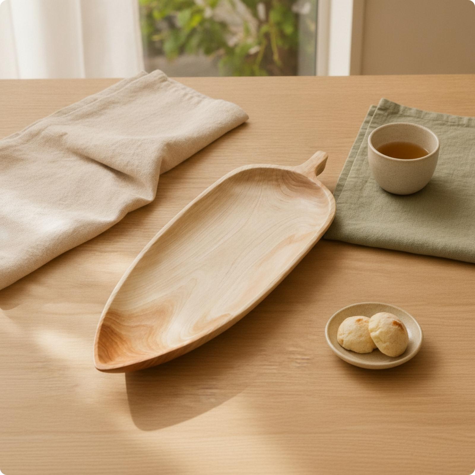 Elegant Beech Wood Serving Tra - đánh giá và giá Food Platter Snacks