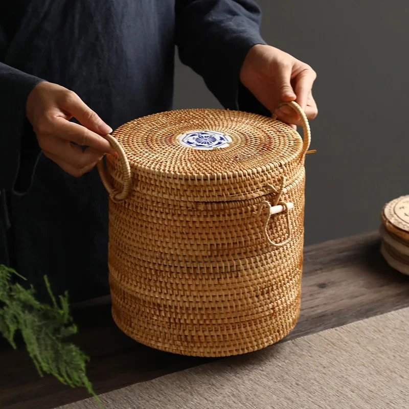 Handwoven Rattan Tea Storage B - đánh giá và giá Food Snacks That Are Green