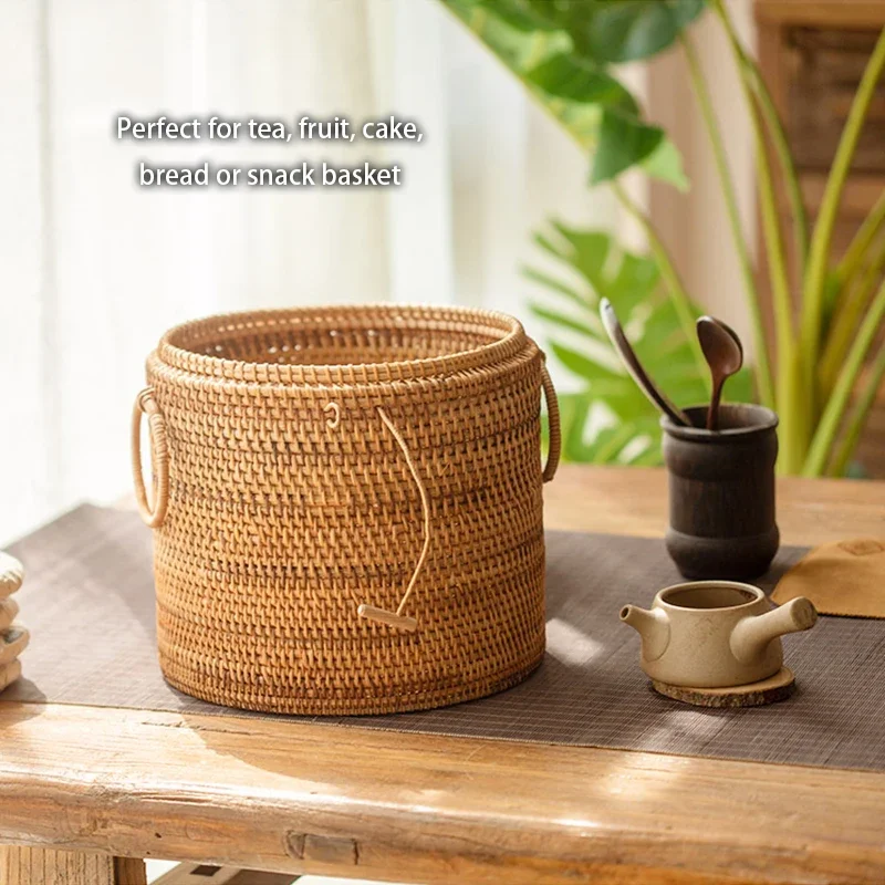 Handwoven Rattan Tea Storage B - đánh giá và giá Food Snacks That Are Green