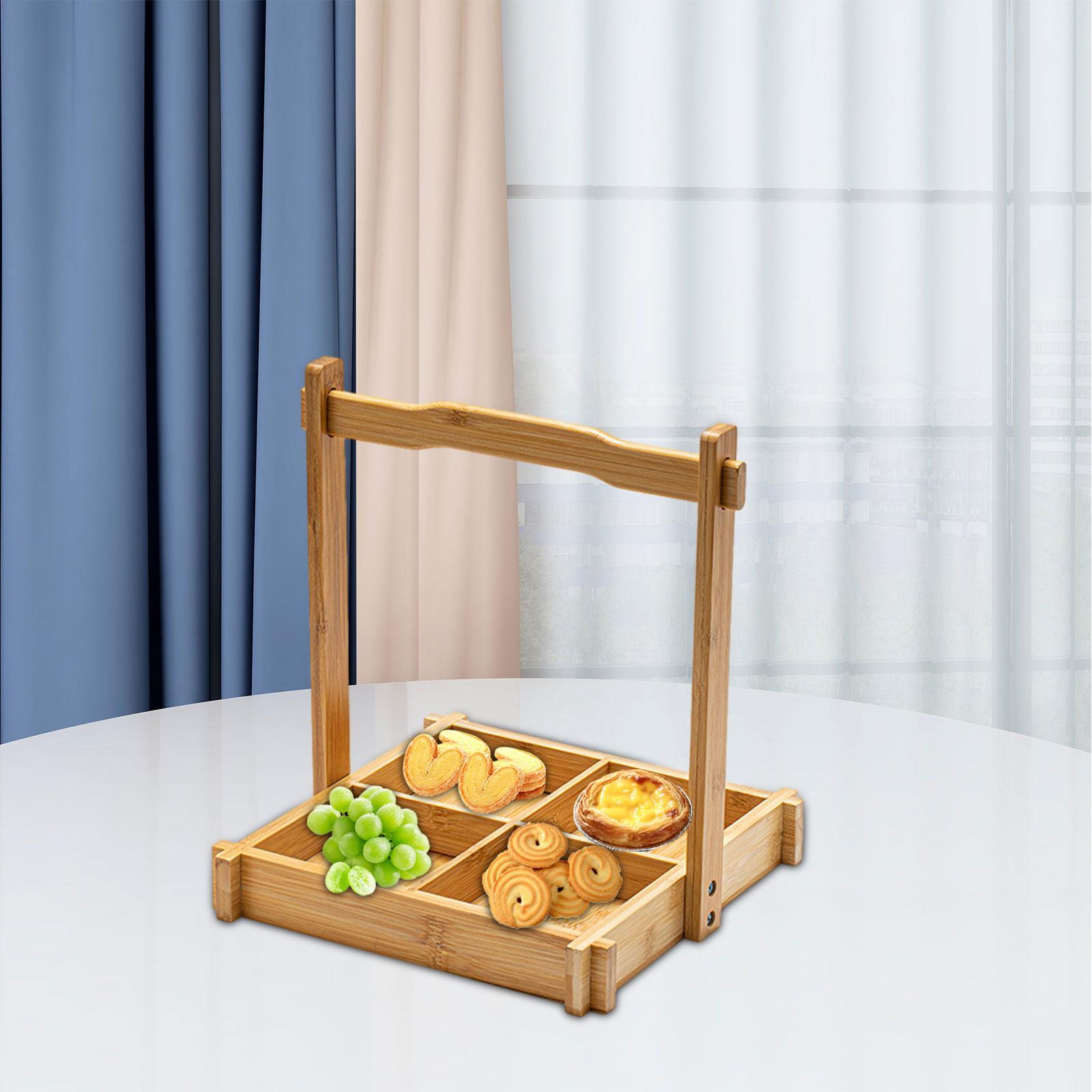 Bamboo Nuts Platter Tray Secti - đánh giá và giá Food Platter Snacks