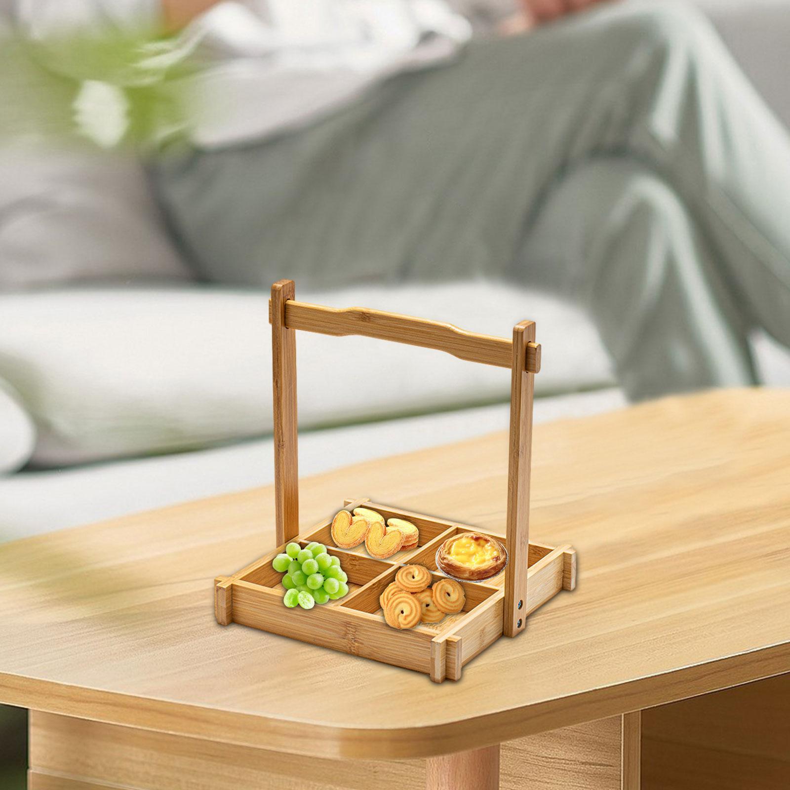Bamboo Nuts Platter Tray Secti - đánh giá và giá Food Platter Snacks