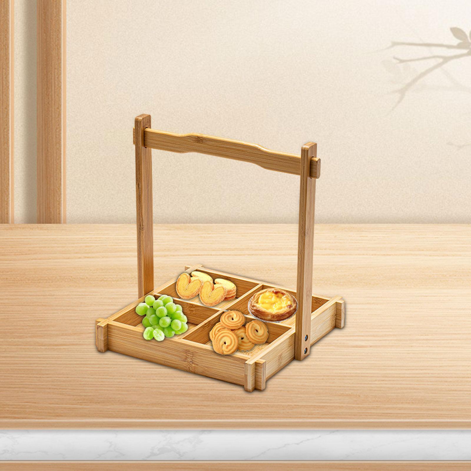 Bamboo Nuts Platter Tray Secti - đánh giá và giá Food Platter Snacks