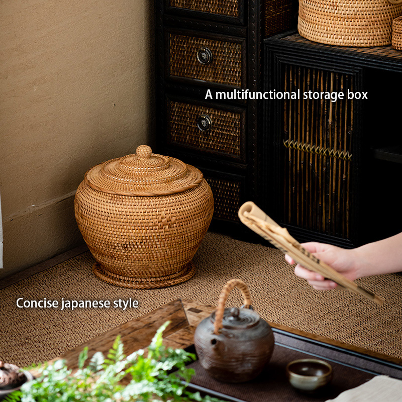 Handwoven Rattan Tea Storage B - đánh giá và giá Food Snacks That Are Green